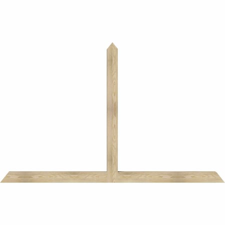 Ekena Millwork Portland Rough Sawn Timber Gable Bracket, Douglas Fir, 84"W x 53"H x 4"D x 4"F, 15/12 Pitch GBW084X53X0404POR00RDF